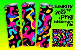 Abstract Neon Vortex Sublimation Wraps 20oz Product Image 1