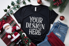 Christmas Family Matching Group Flat Lay T-Shirt Mockups Product Image 1