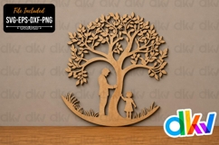 Father and Daughter SVG Laser Cut File Product Image 1