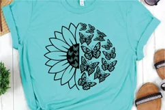 Sunflower Butterfly SVG PNG EPS DXF Flower SVG Sunflower SVG Product Image 3