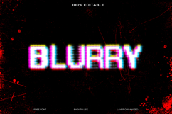 Blurry Glitch Text Effect Photoshop Template Product Image 1