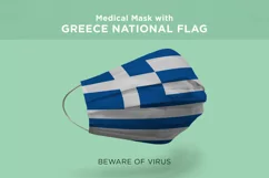 Medical Mask with georgia germany ghana greece Nation Flags Product Image 5