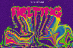 Melting Psychedelic Text Effect Photoshop Template Product Image 1