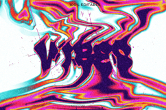 Melting Psychedelic Text Effect Photoshop Template Product Image 1