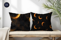 Crescent Moon Pattern Seamless Spooky Digital Paper Product Image 2