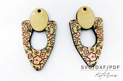 Flower Engraved Earrings Digital Download Product Image 2