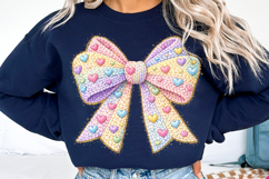 Easter Knit Bow PNG Product Image 4