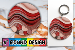 Joyful Circle Coasters Sublimation, Pattern Product Image 1