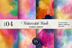 Watercolor Wash Digital Paper | Seamless Rainbow Texture Product Image 1