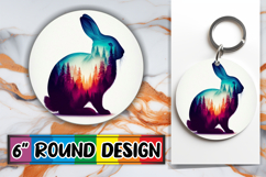 Cozy Round Keychain Magic, Animals Art Product Image 1