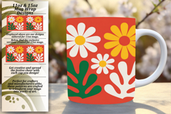 Bright 11oz Mug Wrap Png Artwork , Flowers Product Image 1
