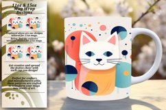 Feline Brushstrokes: Sublimation Mug Wrap Product Image 1