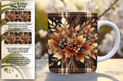 CHARMING 15oz PNG Mug Wrap , Autumn Flower Product Image 1