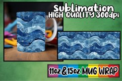 Vibrant Denim Texture Mug Wrap Product Image 1