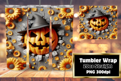 RADIANT 20oz Tumbler PNG Design , 3D Pumpkin Product Image 1