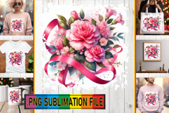 Bright TOTE BAG Magic PNG, Flowers Product Image 1