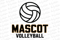Mascot Volleyball SVG | SVG Cut files | Cricut Product Image 1