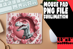 Blissful Mouse Pad Designs PNG, Cute Dino Product Image 1