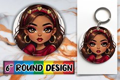 Unique Sublimation Round Ornaments PNG, Love Girl Product Image 1