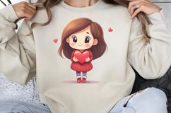 Cute Watercolor Valentines Day Clipart PNG Product Image 1