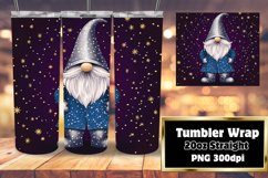 Holiday Gnome Wrap 20oz Tumbler Sublimation PNG Product Image 1