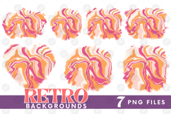 Retro Background Png Fluid Marble Paper Sublimation Bundle Product Image 1
