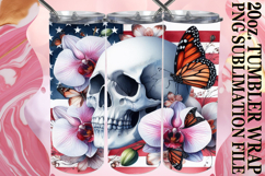 PLAYFUL DREAMS 20oz TUMBLER WRAP, Skull USA Product Image 1