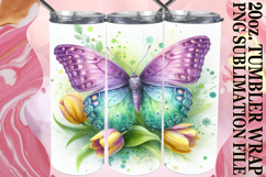 JOYFUL SIPS 20oz TUMBLER WRAP, Butterfly Product Image 1