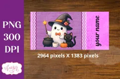 Cute Halloween sippy cup PNG, Cute ghost kids tumbler wrap Product Image 3