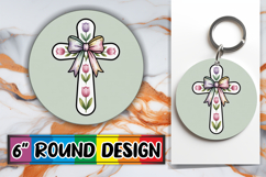 Unique Circle Designs for Gifts PNG, Cross and Bow Product Image 1