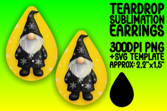 Artful Teardrop Earrings Design Template , Gnome Product Image 1