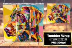 Elegant Abstract Dog Design Wrap 20oz Sublimation Product Image 1