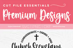 Church secretary svg - a church secretary design for crafts Product Image 5