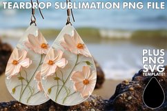 Glittery Petal Paradise Teardrop Earring Summer Style Product Image 1