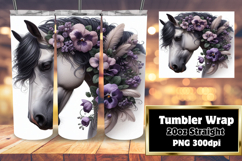 Inspired 20oz Tumbler Wrap Template , Horse Product Image 1