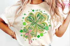 Not Lucky Simply Blessed png, Retro Coquette St Patrick's Product Image 5