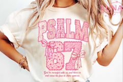 Lace Psalm 67 Six Seven PNG, Turquoise Brown Bow Trend Product Image 6