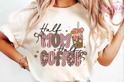 Half Mom Half Coffee Png, Retro Checkered Mama Png, Coffee Product Image 5