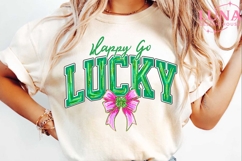 Happy Go Lucky Png, St Patricks Day Png, Lucky Png, Shamrock Product Image 4