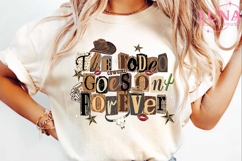 The Rodeo Goes on Forever PNG, Retro Western Checkered PNG Product Image 6