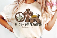 Matthew 28:6 He Is Not Here He Has Risen PNG Product Image 1