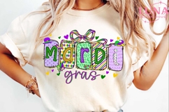 Brushstroke Mardi Gras PNG, Fleur De Lis Coquette PNG Product Image 5
