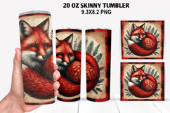 Fox Skinny Tumbler 20oz Wrap Design, Animal Tumbler Wrap Product Image 1