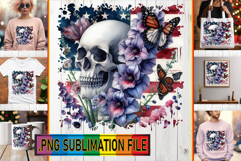 Cozy TSHIRT Art Ideas PNG, Skull USA Product Image 1