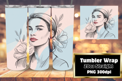 RICH 20oz Sublimation Tumbler Design , Beauty Woman Product Image 1