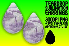 3D Flower in Hole Sublimation for Teardrop Earrings Product Image 1