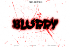 Blurry Red Glitch Text Effect Photoshop Template Product Image 1