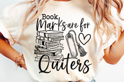 Bookmarks Are For Quitters PNG Funny Book Lover Reading Product Image 10