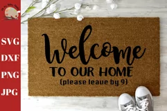 Welcome to Our Home Please Leave By 9 Welcome Doormat DIY Product Image 1