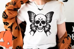 Halloween skull with butterfly wings, Svg File For Cricut. Product Image 2